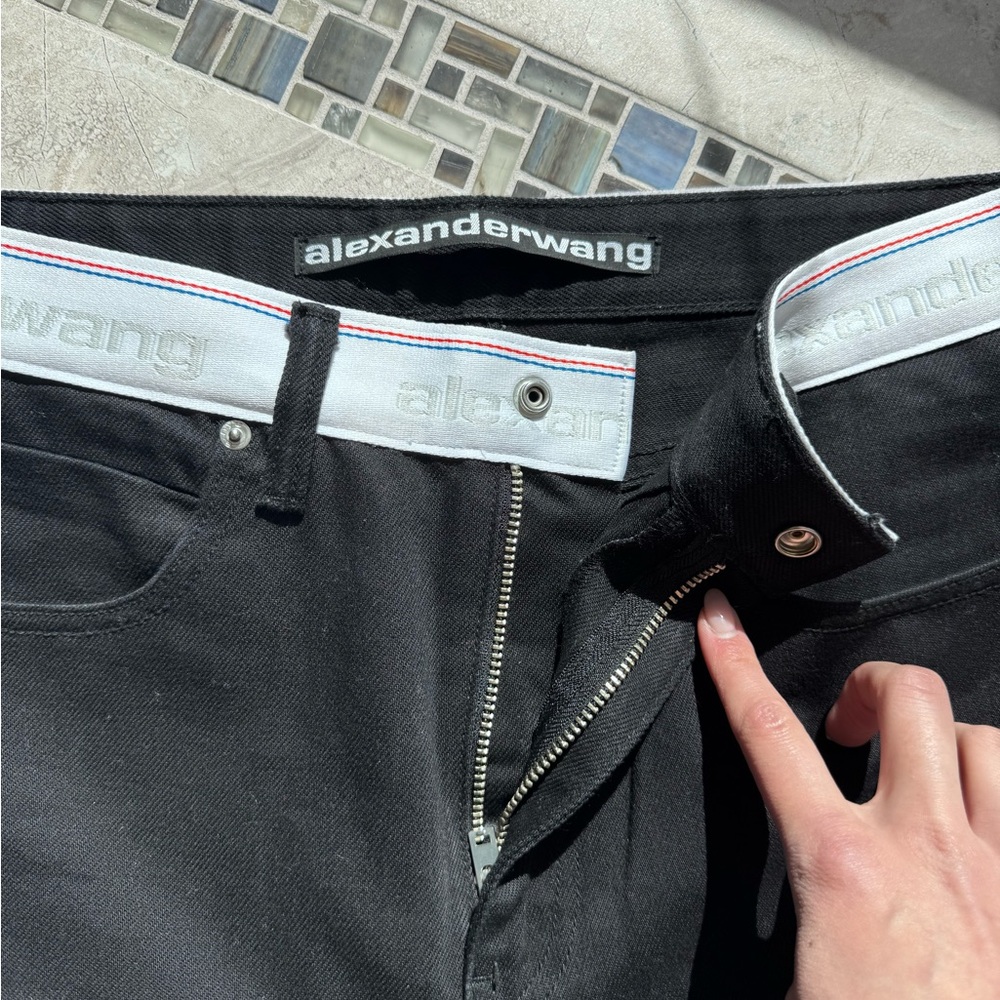 Alexander Wang Black Straight Leg Jeans - Picture 3 of 5